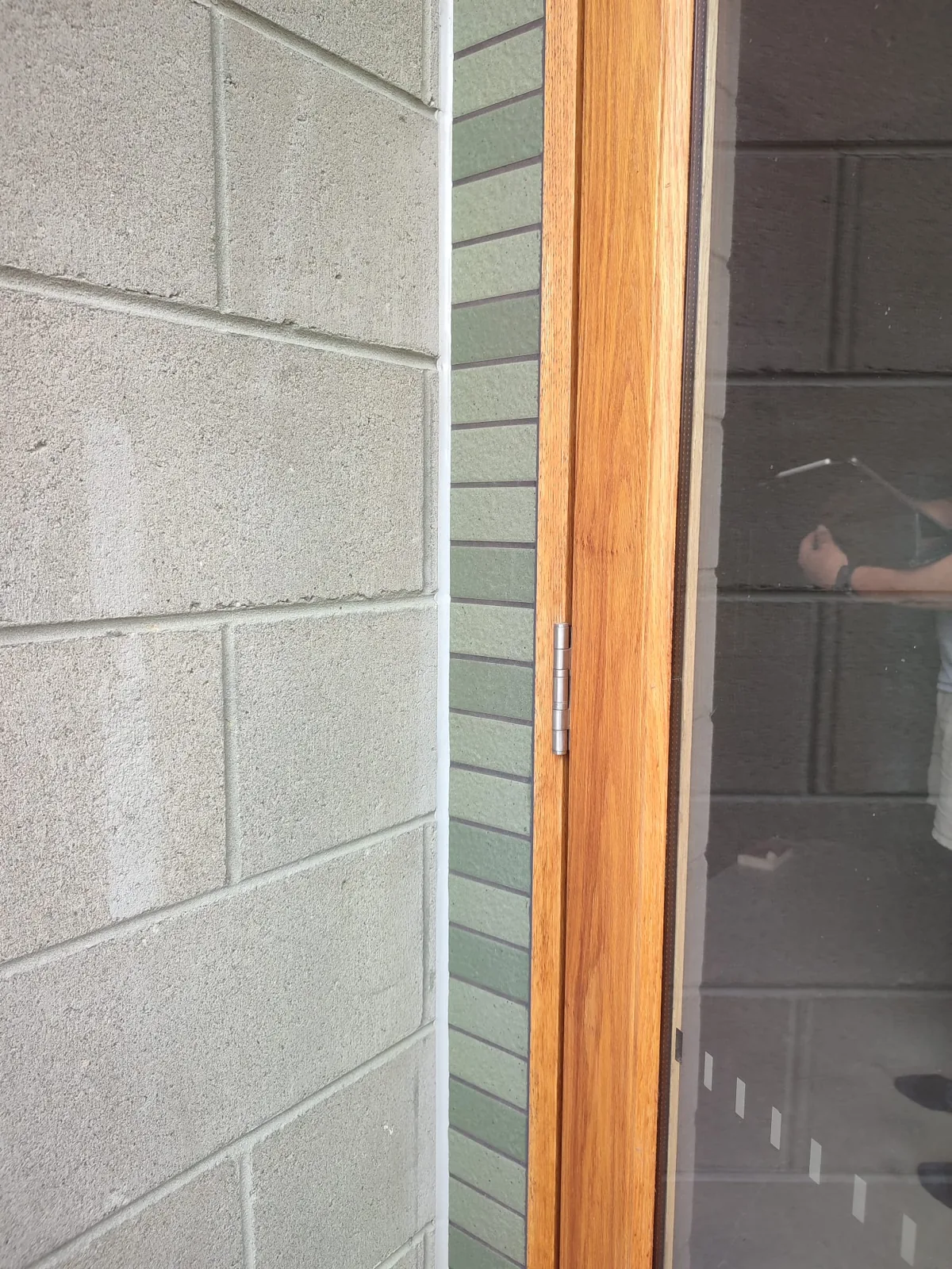 External door reveal sealed against blockwork, Melbourne caulking
